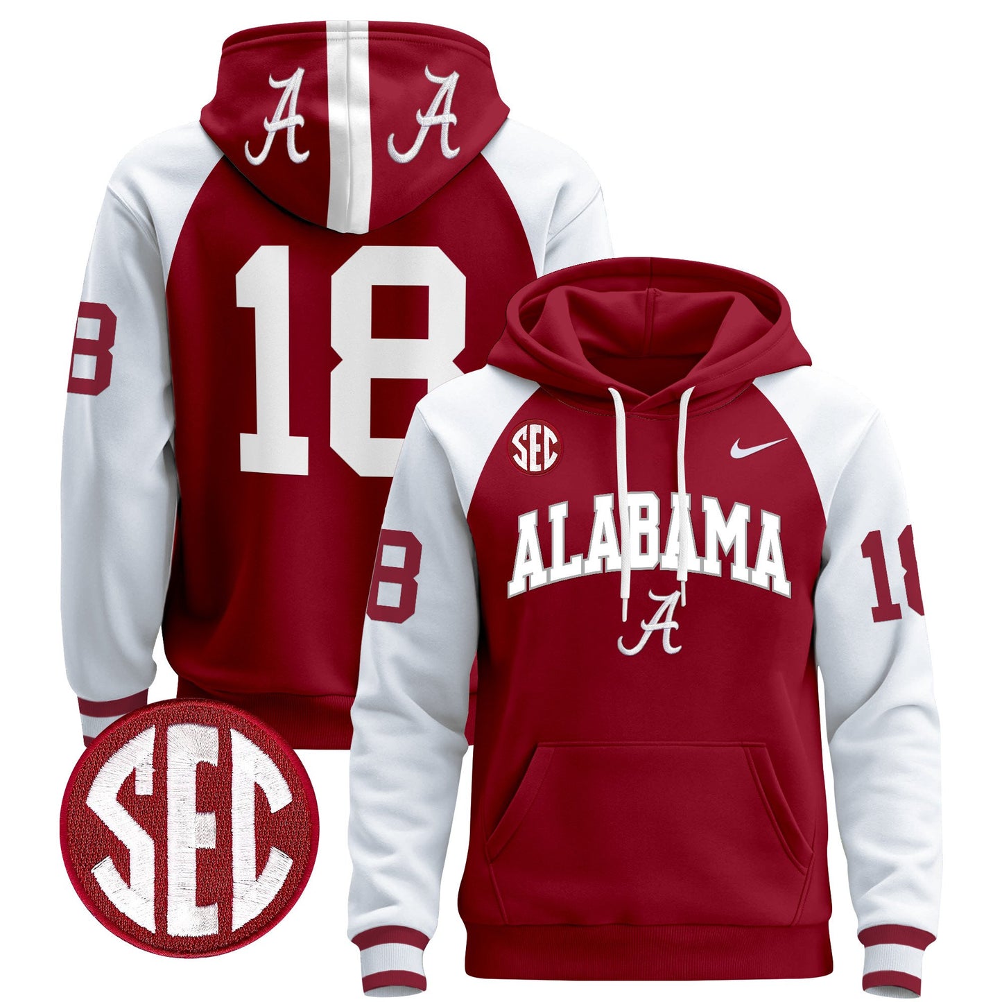 Alabama Crimson Tide 2024 Pullover Hoodie V3