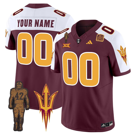 Arizona State Sun Devils Pat Tillman Honoring Patch Vapor Limited Custom Jersey - All Stitched