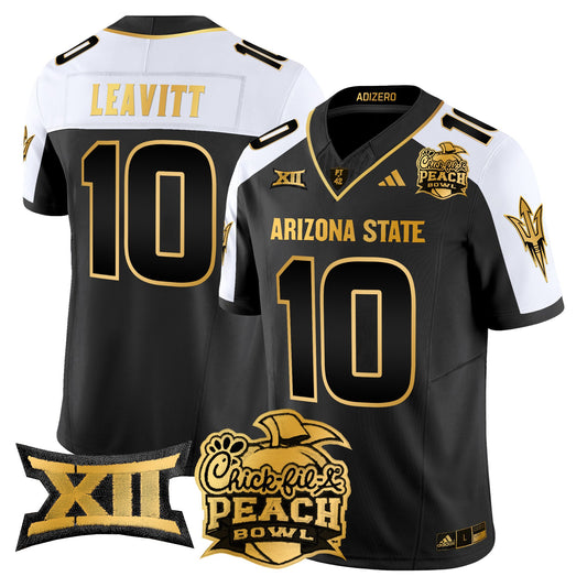 Arizona State Sun Devils 2025 Peach Bowl Gold Vapor Limited Jersey V2 - All Stitched