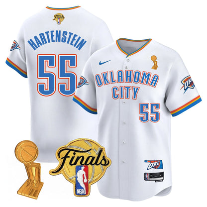 Men's Oklahoma City Thunder Baseball Jersey - Final Patch - All Stitched