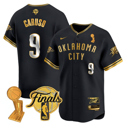 Men's Oklahoma City Thunder Baseball Jersey - Final Patch - All Stitched