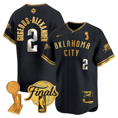 Men's Oklahoma City Thunder Baseball Jersey - Final Patch - All Stitched