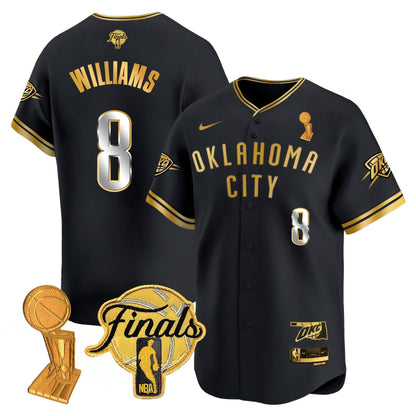 Men's Oklahoma City Thunder Baseball Jersey - Final Patch - All Stitched