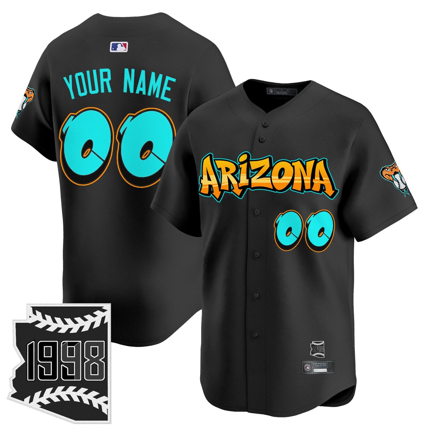 Arizona Diamondbacks 'Graffiti Desert Ink Edition' Vapor Premier Limited Custom Jersey - All Stitched