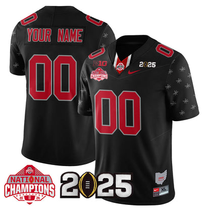 Custom Name/Gender Ohio State Buckeyes 'Heritage Stripe' 2025 CFP Patch - National Champions Jersey - All Stitched