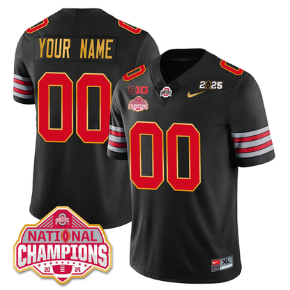Custom Name/Gender Ohio State Buckeyes 'Heritage Stripe' 2025 CFP Patch - National Champions Jersey - All Stitched